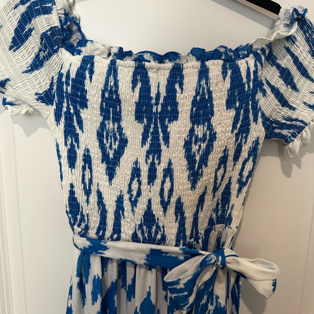 Flying Tomato Blue and White Maxi Dress - Picture 2 of 4